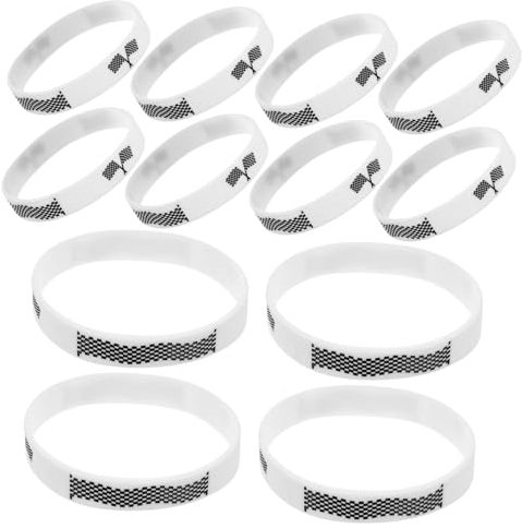 Abaodam 12St Rennarmband Fans Zubehör kariertes Armband Armbänder weihnachtsarmband Geschenke Basketballzubehör Sportarmband für Events zartes Armband Schmuck Zielflagge