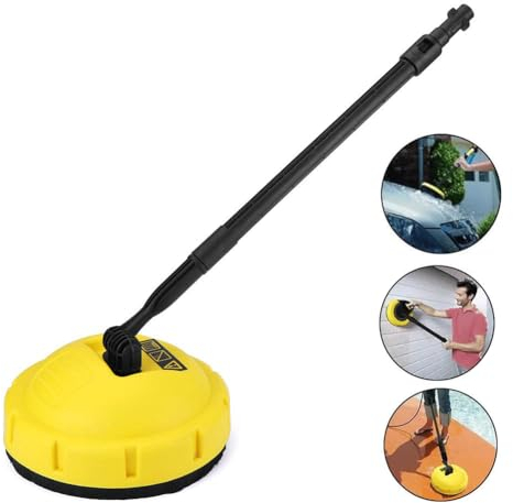 High Pressure Surface Cleaner for Karcher K2 -K7 High Pressure Cleaner,Electric Wash Brush,Rotating Flat Surface Cleaner Pressure Washer, Pressure Washer Accessory,Round Garage Door Tools