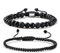 Krfy Armband Herren Set Armband Handgemachte Naturstein Armband Tigerauge Männer Armbänder Lavastein Armband Verstellbare Armbänder für Herren 6 mm 8 mm