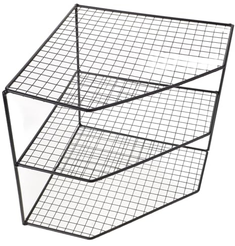 Alipis Organizador De Ollas Y Sartenes Debajo del Gabinete Estante De Almacenamiento De Esquina De 3 Niveles Organizador De De Mostrador Estante De Soporte De Esquina Estante De