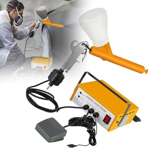 guoyjmm Máquina de Recubrimiento en Polvo, Portátil Pistola de Pulverización Electrostática Recubrimiento en Polvo, para Polvo, Equipo de Recubrimiento en Polvo para Bricolaje Doméstico