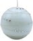 Noble vela esférica, vela de mesa, vela decorativa, vela de cera con diseño de piedras preciosas, vela decorativa como bola de 8 cm, tira plateada, en color blanco.