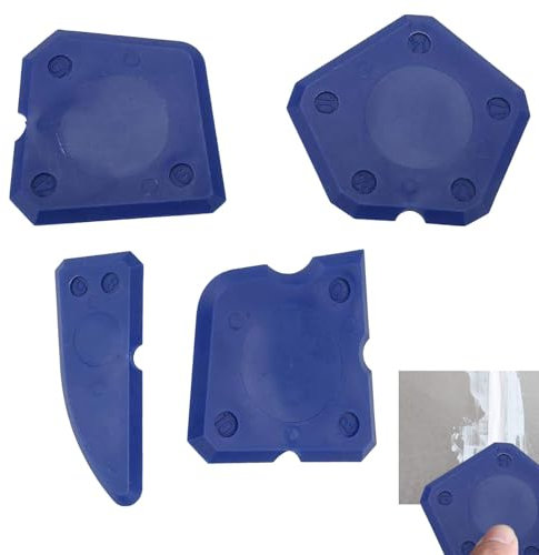 Paint Scraper for Glass, Cleaning Scraper Tool, Glass Scraper for Window, Window Scraper Sticker Remover, 4X Removal Tool Set, Silicone Cutter Scraper, Decal Remover Scraper, Floor Scraper Tool