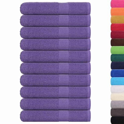 vidaXL Handtücher FROGN 10 STK. Lila 100x200 cm 360 g/m²