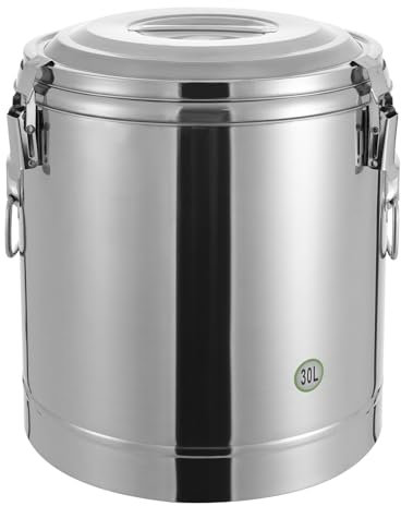 Casserole à soupe chaude isolée de 30 l, récipient isotherme en acier inoxydable 304, casserole pour restaurants, cantines, magasins et hôtels