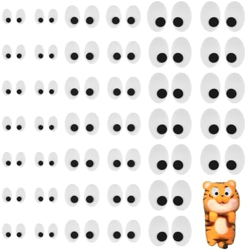 FINGERINSPIRE 90 Paar Sicherheitsaugen 3 Größen Schwarz Weiß Filzaugen Oval Filzaugen Zum Basteln Augen Tieraugen Filzaugen Teddybär Häkel Plüschtiere Herstellung