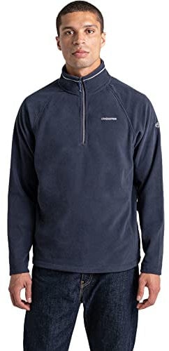 Crag hoppers Men's Corey VI Half Zip Fleece Lightweight Insulating Top, Fresh Blue, XL
