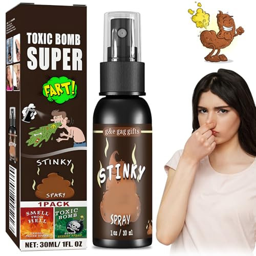 Spray Fetido, Bombas Fetidas Spray Olor Caca, Spray de Pedos Broma Olor, Pedo Liquido Fart Spray para CREA Ambiente Alegre(30ml)