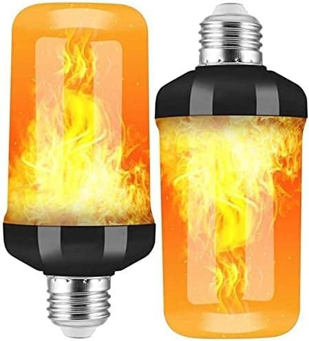 BatdTech 2 Stück E27 Flammen Glühbirne, 4W LED Lampe Flamme Effekt Glühlampen, 1800K Warmweiß LED Birne mit 4 Beleuchtungsmodi für Halloween Weihnachten Deko Haus Garten Party