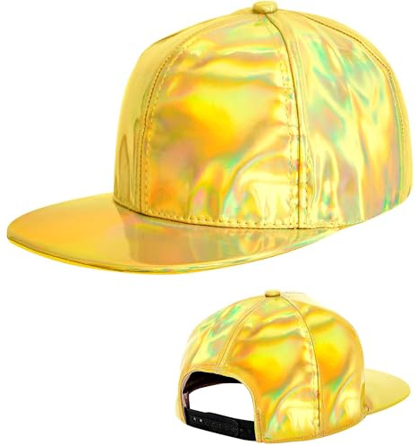 W WIDMANN MILANO Party Fashion - Snapback Cap mit Glanzoberfläche | Auffälliges Accessoire für Karneval, Hip-Hop-Kostüme, Festivals und Streetwear-Looks
