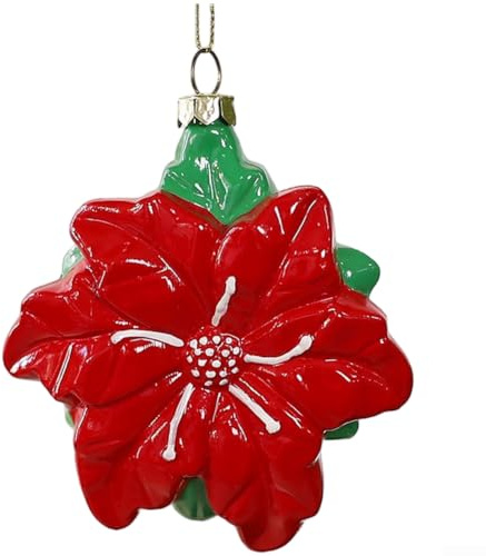 Holiday For Tree Ornament Set with Santa, Snowman, Train and Classic Christmas Symbols for Seasonal Decor and Festive Celebrations (Six-petal Flower)