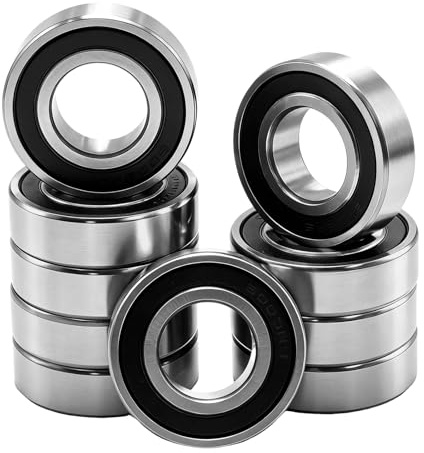 Hoypeyfiy 10 Stück 6003-2RS Kugellager, 17x35x10mm, aus hochlegiertem Chromstahl mit doppelten Gummidichtungen für 3D-Drucker, Elektromotoren und DIY mechanische Geräte