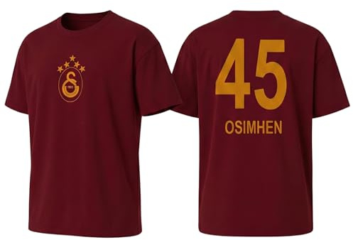 HATIESTEEL Galata Saray Osimhen Fußball T-Shirt Freizeit & Sport Shirt aus%100 Baumwolle für Erwachsener und Kinder (Osimen,030, XLarge)
