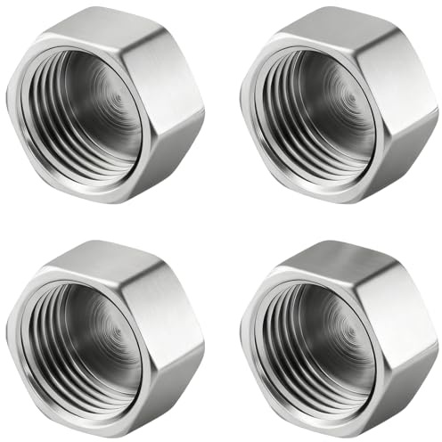 4 Pièces Bouchons Aveugles en Acier Inoxydable 304 1/2 Pouce (G1/2 Ø20mm) – Bouchons de Construction à Filetage Intérieur,Idéaux pour Installations de Chauffage et d'eau