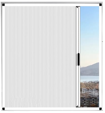 pujindu Portes Coulissantes Accordéon, Panneau Occultant Coulissant Invisible Pour Fenêtre, Paroi De Douche Et Séparateur Pièce Pour Balcon(100x70cm)