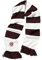 St. Pauli Schal Blockstreifen - Offizielles Lizenzprodukt - 100% Baumwolle - Männer-Fußballfans - Unisex - Brown/White Striped - Gestreift - 140 cm