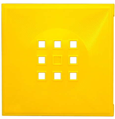 Designer Regaltür alternativ Einsatz mit Tür ca. 33,6cm x 33,6cm für IkeaRegal Expedit, Kallax, Nornäs * Sonnen-Gelb
