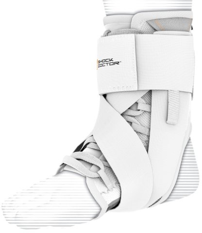 Shock Doctor Ultra Wrap Knöchelstütze, weiß, Medium (8.5-9/21.5-23cm)