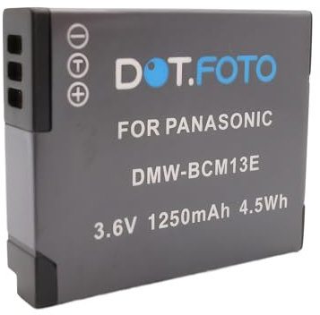 Dot.Foto DMW-BCM13, DMW-BCM13E Premium 3.6v / 1250mAh Rechargeable Battery for Panasonic Lumix DMC-FT5, FT6 / LZ40 / TZ37, TZ40, TZ41, TZ55, TZ56, TZ57, TZ58, TZ60, TZ61, TZ70, TZ71 / DC-FT7
