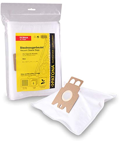 PATONA 10x Staubsaugerbeutel aus mehrlagigem Vlies passend für Miele F G H J M N Electronic 7100 usw. Staubsauger – hohe Feinstaubaufnahme, langlebige Ersatzbeutel