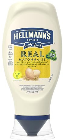 Hellmann's Real Mayonnaise (mit Rapsöl, ideal als Pommes und Burger Sauce und für Salat Dressings) (430ml)
