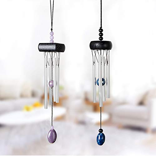 UNIME Lot de 2 carillons à Vent au Design créatif - Beau Carillon de Jardin Portable en métal pour la décoration de la Maison et du Jardin - Petite Taille