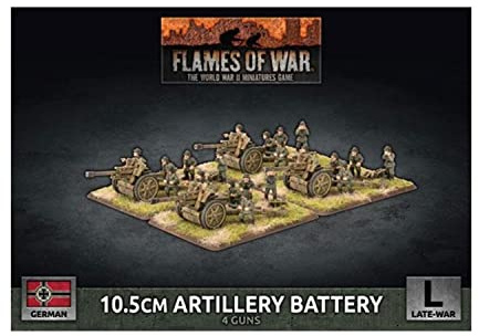 Flames of War German 10.5cm Artillery Battery (Late War, GBX145)