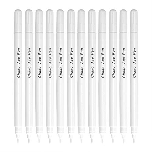 12 Stück Stoff Markierstift Wasserlöslich Trickmarker luftradierbarer Stift Automatisch Verschwindender Temporäre Kennzeichnung Stift für Textilien Sticken DIY Nähen Basteln Handarbeitsprojekte