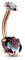 beyoutifulthings Bauch-nabelpiercing 2 Regenbogen-Effekt Zirkonia Rund 8mm Nabel-Piercing Chirurgenstahl Bananabell Roségold Bunt 1,6/10mm