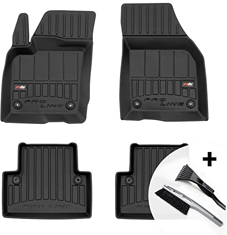 moto-MOLTICO 3D Gummimatten Auto, 4-teiliges Set, Allwetter Gummi Fußmatten, Antirutsch & Wasserfest Autoteppiche - passend für Volvo V50 2004-2012