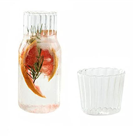 Caraffa per Acqua refrigerante Bottiglia di vetro in vetro Set di succo Brocca Coppa Set Transparente Acqua Brocche Bollitore di limone Bollitore di limone Tazze da tè Home Acqua Acqua Brucca Latte D