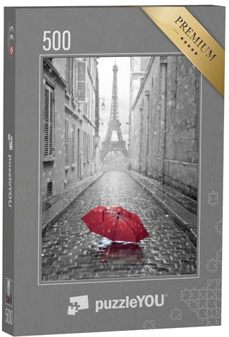 puzzleYOU: Puzzle 500 Teile „Eiffelturm: Blick von der Straße von Paris“ – aus der Puzzle-Kollektion Paris, Kunst & Fantasy
