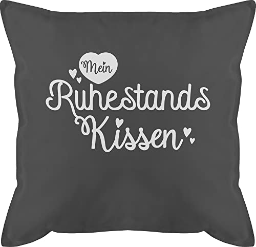 50x50 - Rentner - Mein Ruhestands Kissen - 50 x 50 cm - Grau - abschiedskissen rente retirement ruhestand schmusekissen rentnerkissen zum abschied pension mit füllung ruhestandskissen pensionär