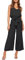 FANCYINN Damen 2 teiliges Crop Pants Set mit weitem Bein Wide Strap V-Ausschnitt Tank High Waist Cropped Paper Bag Hose mit Gürtel Schwarzes Top und Hose mit weitem Bein XL
