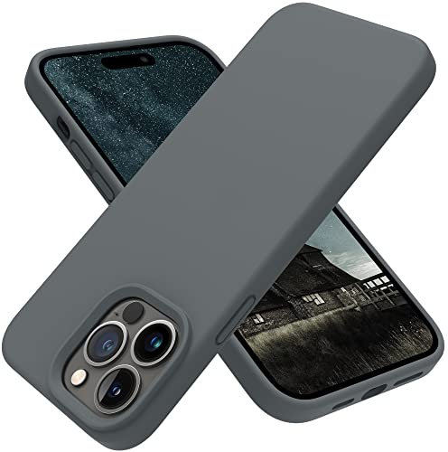 OTOFLY Compatible with iphone 14 Pro Case, Silicone Shockproof Slim Thin Phone Case for iPhone 14 Pro 6.1 inch (Space Gray)