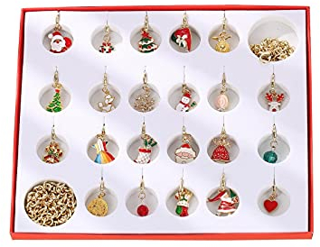 TianWlio Weihnachts-Adventskalender 2022 | 24 Tage Weihnachten Gast Geschenke Halskette Countdown Advent mit Mode DIY Kalender 2021 Armband Weihnachten Zuhause DIY #10 (Multicolor, One Size)
