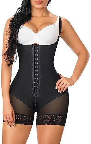 YIANNA Shapewear Damen Bauchweg Stark Formend Hohe Kompression Body Shaper Bodysuit Miederbody Fajas Colombianas