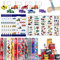 Beamely Party Mitgebsel Kindergeburtstag, 40 Stück Rennwagen Spielzeuge mit Slap Armbänder, Aufklebern, Schlüsselanhänger, Candy Tüten für Jungen MädchenGeburtstagsgeschenk Favors