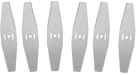 Pmkvgdy 6 StüCk Metall Rasentrimmer Klinge Faden Trimmerkopf ZubehöR SäGebläTter RasenmäHer Armaturen