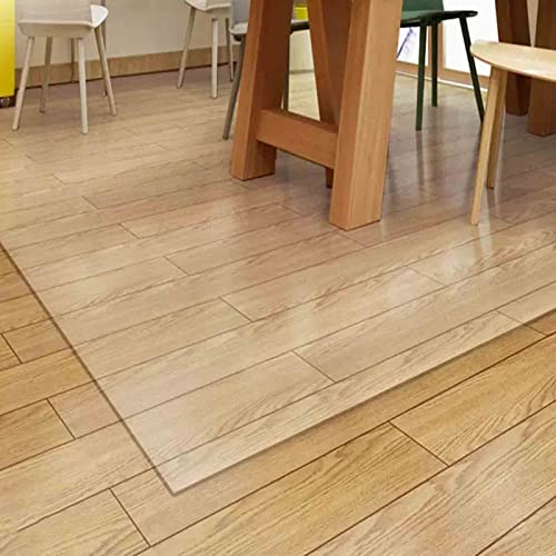 Schreibtischunterlage Transparent 120x150/100x100/90x120cm Bodenschutzmatte Bürostuhl PVC Bodenschutzmatte Bodenmatte Stuhlunterlage 1.5mm Dick Für Bürostuhl Bürostuhl Teppich Schutz Des Bodens ( Size