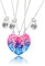 3 Stück Liebeskette BFF Halsketten Freundschaft Best Friends BFF Freundschaftskette Geburtstag Anhänger Geschenk Kette für Mädchen