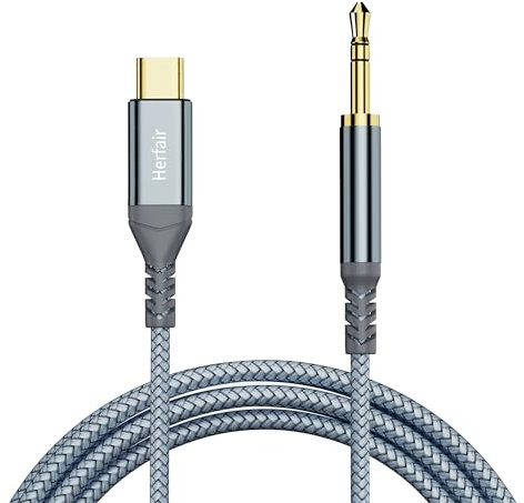 Câble d'extension auxiliaire vers USB C, type C vers prise audio 3,5 mm pour autoradio, casque, haut-parleurs, compatible avec Samsung Galaxy S21 S20 Ultra Note 20/10, iPad Pro, Huawei - 1,2 m