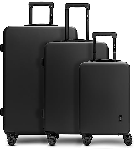 REDOLZ Hartschalen Koffer-Set 3-teilig | Leichte Reise-Trolleys aus hochwertigem, robustem ABS Material | Ultra-leicht für Damen & Herren | 4 Doppelrollen & TSA-Schloss (Essentials 09)