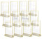 efuturetime 12PCS Presentoir de Table en Acrylique A4, Porte Affiche Doré, Cadre Photo Double Face Transparent pour Menu, Photo, Marriage, Publicité, Réception