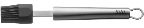 Silit Classic Line Backpinsel Silikon 20 cm, Edelstahl, poliert, hitzebeständiger Silikonpinsel Backen, Marinadenpinsel, spülmaschinengeeignet