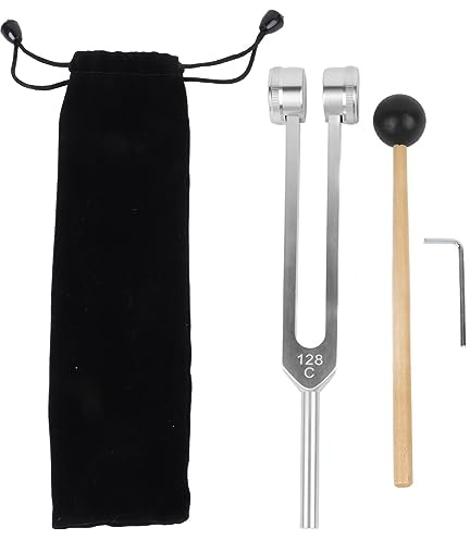 128 Hz Tuning Fork, Aluminum Precision Instrument Pitch Calibrator for Musicians & Professionals
