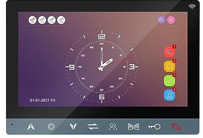 DELURA Wireless Doorbell 1080P Video Intercom System Wireless WiFi Video Door Phone For Home Video Doorbell With RFID Unlock Motion Detection for Home School Office (Size : H-Z6-M710BA)
