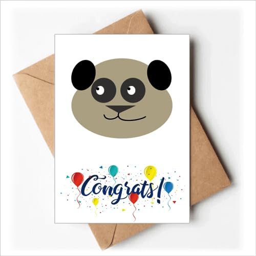 Braune schöne dicke Panda Aable Hochzeitskarten Glückwunsch Grußumschläge