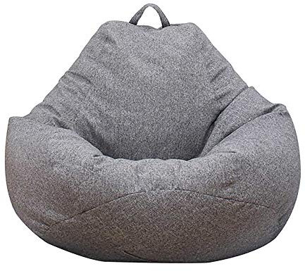 BAODBF Housse de Pouf Sans Remplissage 70×80cm - Pouf Classique pour Chambre, Bureau, Salon, Patio (Gris Clair)