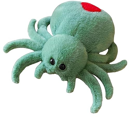 Qikam Spinne Plüschtier 25cm Halloween Spinne Kuscheltier Cartoon Spinnen Stofftier Halloween Plüsch Spielzeug Simulation Plüsch Insekt Home Deko Für Halloween, Karneval Oder Mottoparty